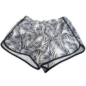 Old Navy Black and White Palm Athletic Shorts